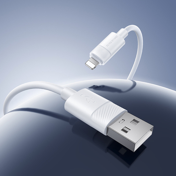 Borofone Kabel BX123 Leya - USB na Lightning - 12W 2,4A 1 metr biały