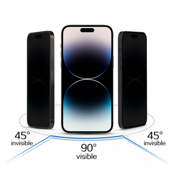 Hartowane szkło Privacy Glass do XIAOMI 17 PRO MAX CZARNE (with fingerprint unlock)