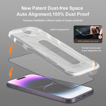 Tempered Glass Full Glue Easy-Stick Box for IPHONE 17 PRO MAX BLACK