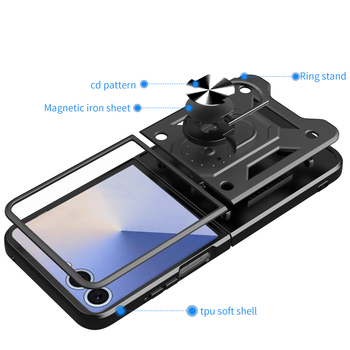 Slide Camera Armor Case do Samsung Galaxy Z Flip 7 Czarny