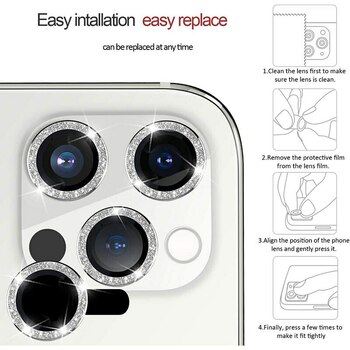 Tempered Glass HARD DIAMOND for camera (LENS) for Samsung Galaxy S26 Plus silver (lens 3 pieces)