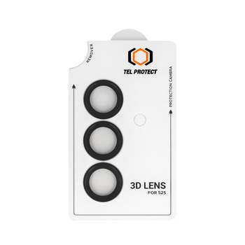 Tempered glass Tel Protect 3D Lens on camera for Samsung Galaxy S26 black (lens 3 pieces)