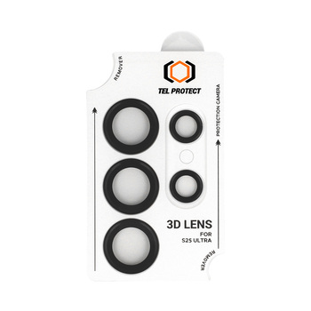 Hartowane szkło Tel Protect 3D Lens na aparat do Samsung Galaxy S26 Ultra czarne (obiektyw 5 sztuk)