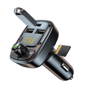 Blavec Transmiter FM Flash TR-06 MP3, Bluetooth - 2xUSB + Typ C - PD 30W (TFMFTR06-B) czarny