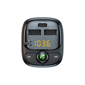 Blavec Transmiter FM Flash TR-06 MP3, Bluetooth - 2xUSB + Typ C - PD 30W (TFMFTR06-B) czarny