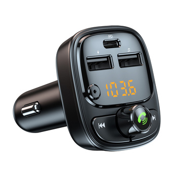 Blavec Transmiter FM Flash TR-06 MP3, Bluetooth - 2xUSB + Typ C - PD 30W (TFMFTR06-B) czarny