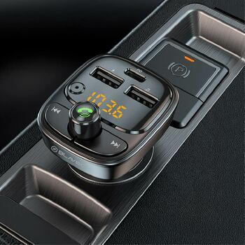 Blavec Transmiter FM Flash TR-06 MP3, Bluetooth - 2xUSB + Typ C - PD 30W (TFMFTR06-B) czarny