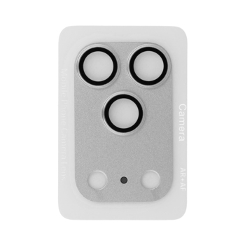 Hartowane szkło Tel Protect 95% AR+AF Full Metal Camera Protector na aparat do Iphone 17 Pro srebrne (wyspa)