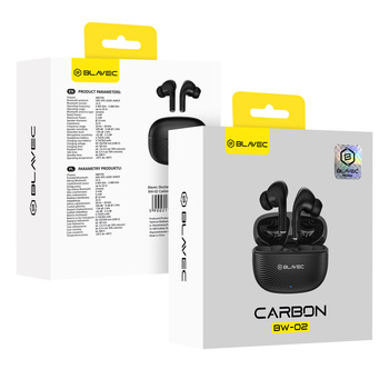 Blavec Bluetooth TWS Earphones BW-02 Carbon (BW02-B) black