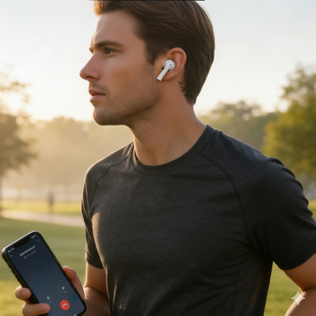 Blavec Słuchawki Bluetooth TWS BW-05 Flow (BW05F-W) białe