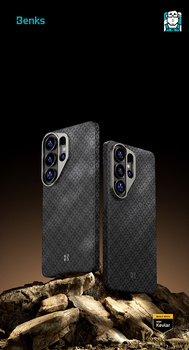 Benks Magnetic Armor Air Armor Grid Kevlar Case Metal Frame 600D (E049) for Samsung Galaxy S26 Plus black