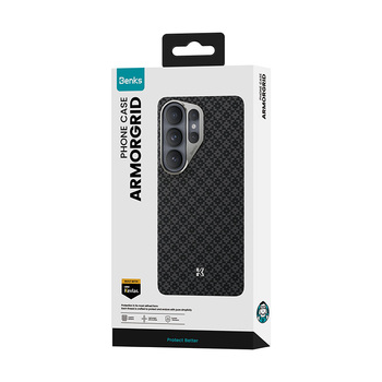Benks Magnetic Armor Air Armor Grid Kevlar Case Metal Frame 600D (E049) for Samsung Galaxy S26 Plus black