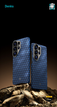 Benks Magnetic Armor Air Armor Grid Kevlar Case Metal Frame 600D (A049) for Samsung Galaxy S26 Plus blue