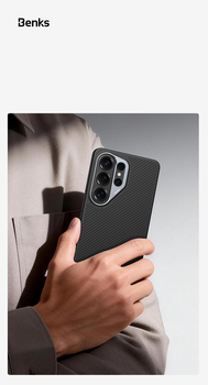 Benks Magnetic Armor Pro Kevlar Case Metal Frame 600D (G050) for Samsung Galaxy S26 Ultra black