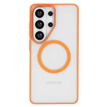 Liavec Soft Case Metal Frame do Samsung Galaxy S26 Ultra pomarańczowy