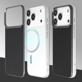 Liavec Carbon Layer Magsafe Aramid Fiber Cover do Iphone 17 Pro Max czarny