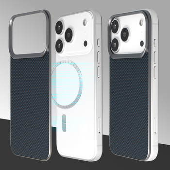 Liavec Carbon Layer Magsafe Aramid Fiber Cover do Iphone 17 Pro niebieski