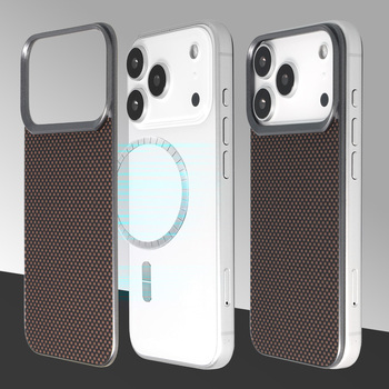 Liavec Carbon Layer Magsafe Aramid Fiber Cover do Iphone 17 Pro Max złoty