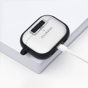 Liavec SlideLock Case do Apple AirPods Pro 3 przezroczysto-czarny