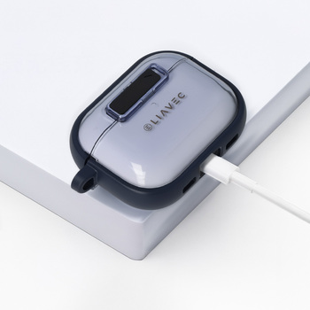 Liavec SlideLock Case do Apple AirPods Pro 3 przezroczysto-niebieski