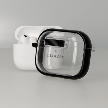 Liavec SlideLock Case do Apple AirPods Pro 3 przezroczysto-czarny