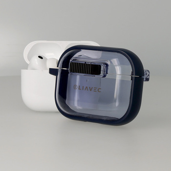 Liavec SlideLock Case do Apple AirPods Pro 3 przezroczysto-niebieski
