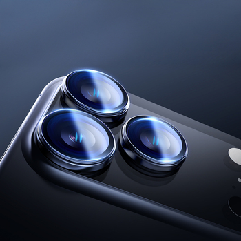 Rock Tempered glass Pure Series Camera Lens on camera for Iphone 17 Pro/17 Pro Max (lens 3 pieces) blue