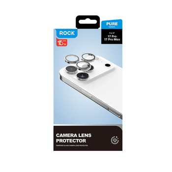 Rock Tempered glass Pure Series Camera Lens on camera for Iphone 17 Pro/17 Pro Max (lens 3 pieces) blue
