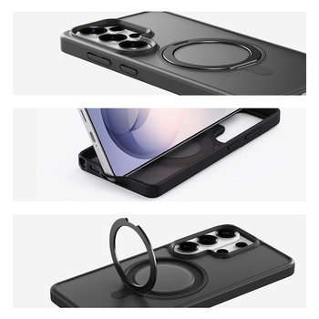Rock Etui Rotating Stand Soft Touch Series Magnetic do Samsung Galaxy S26 Ultra czarne