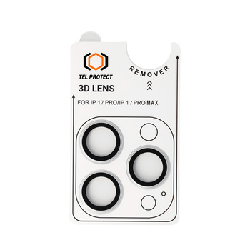 Hartowane szkło Tel Protect 3D Lens na aparat do Iphone 17 Pro/17 Pro Max srebrne (obiektyw 3 sztuki)