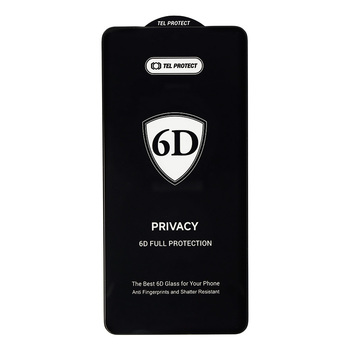 Hartowane szkło Tel Protect Full Glue 6D Privacy do SAMSUNG GALAXY S26 PLUS CZARNE (with fingerprint unlock)