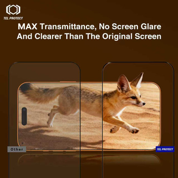 Tempered glass Tel Protect 10X AR 3.0 AntiReflective Titanium forIphone 15 Pro