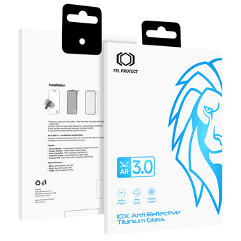 Tempered glass Tel Protect 10X AR 3.0 AntiReflective Titanium forIphone 17 Pro Max