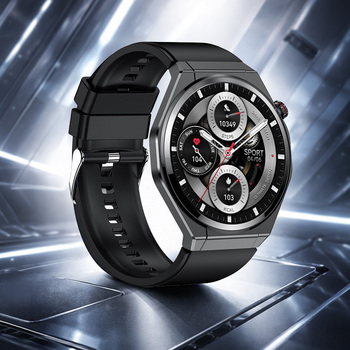 Blavec Smartwatch U-02 Kenzo HD AMOLED Voice Call (SWU02-B) czarny + 1 pasek