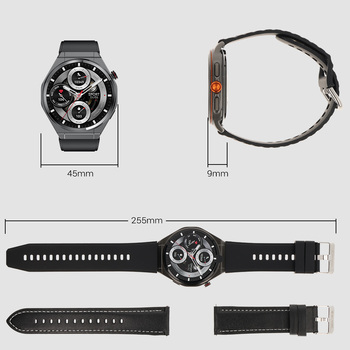 Blavec Smartwatch U-02 Kenzo HD AMOLED Voice Call (SWU02-B) czarny + 1 pasek