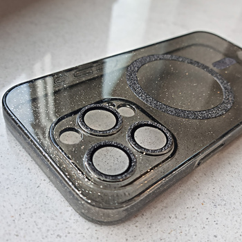 Glitter Magsafe Case for Samsung Galaxy S26 black clear