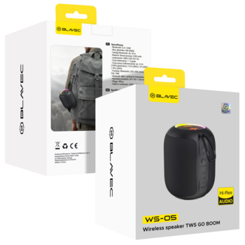 Blavec Głośnik Bezprzewodowy Bluetooth TWS WS-05 Go Boom - 5W (WS05-B) czarny