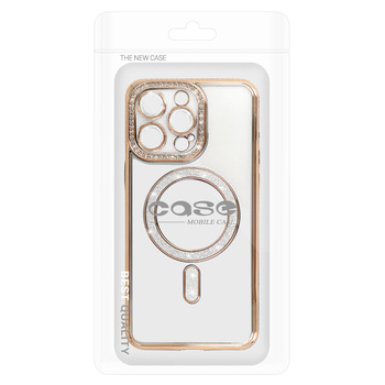 Bling Magsafe Case do Xiaomi Redmi Note 15 Pro Plus 5G złoty