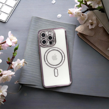 Bling Magsafe Case for Xiaomi Redmi Note 15 Pro 5G purple