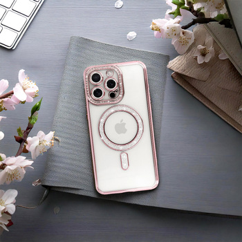 Bling Magsafe Case for Xiaomi Redmi Note 15 4G pink