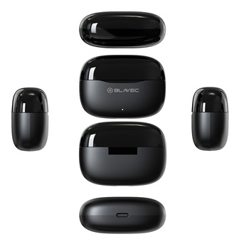 Blavec Słuchawki Bluetooth TWS BW-08 Speak AI z tłumaczeniem na żywo (BW08SA-B) czarne