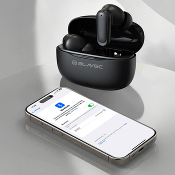 Blavec Słuchawki Bluetooth TWS BW-08 Speak AI z tłumaczeniem na żywo (BW08SA-B) czarne