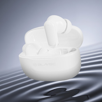 Blavec Słuchawki Bluetooth TWS BW-08 Speak AI z tłumaczeniem na żywo (BW08SA-W) białe