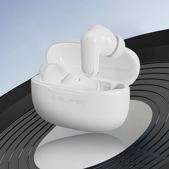 Blavec Słuchawki Bluetooth TWS BW-08 Speak AI z tłumaczeniem na żywo (BW08SA-W) białe