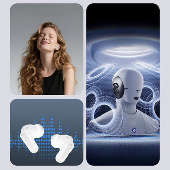 Blavec Słuchawki Bluetooth TWS BW-08 Speak AI z tłumaczeniem na żywo (BW08SA-W) białe
