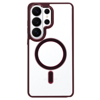 Metallic Magsafe Case do Samsung Galaxy S25 Wiśniowy