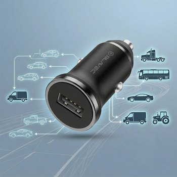 Blavec Ładowarka samochodowa BS-01A-C Road - USB - QC 3.0 18W z kablem USB na Typ C (CCBS01ACR-UB) czarna