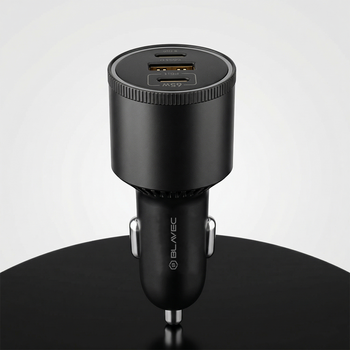 Blavec Ładowarka samochodowa BS-06D-C Trip - USB + 2xTyp C - QC 3.0 95W z kablem Typ C na Typ C (CCBS06DCQ-U2CB) czarna