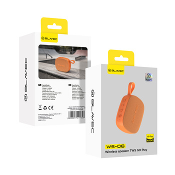 Blavec Głośnik Bezprzewodowy Bluetooth TWS WS-06 Go Play - 6W (WS06-O) pomarańczowy