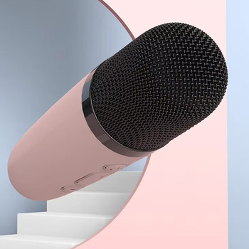 Blavec Głośnik Bezprzewodowy Bluetooth WS-07 Karaoke Party - 5W z 2 mikrofonami (WS07-2MP) różowy